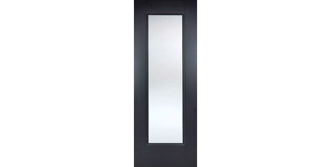LPD Eindhoven 1 Light Glazed Primed Plus Black Internal Door
