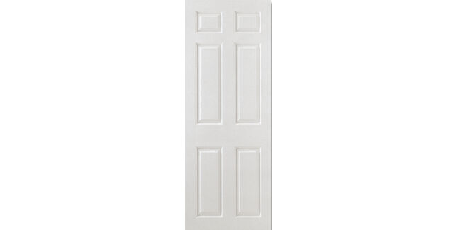 LPD White Moulded Smooth 6P Square Top Fire Door