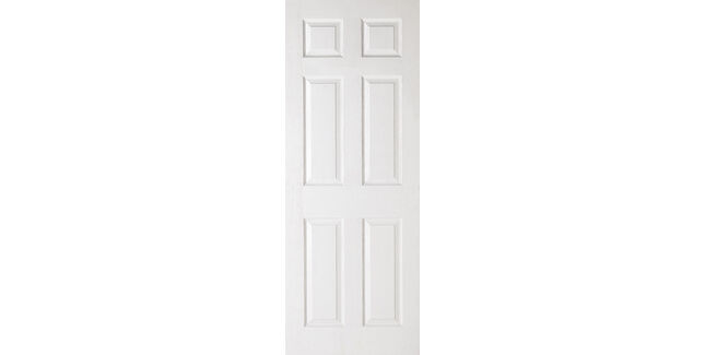 LPD 6 Panel Textured White Primed FD30 Fire Door