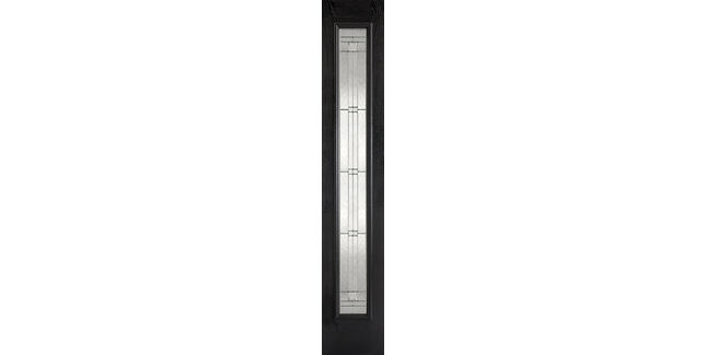 LPD GRP Sidelight Black Glazed 1L Elegant - 2032 x 356 (14")