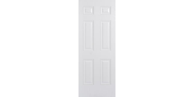 LPD Colonial Pre-Finished White 6 Panel Composite Front Door