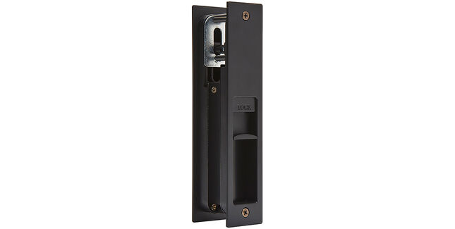 LPD Gemini Matt Black Pocket Door Privacy Sliding Lock