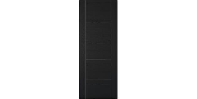 LPD Vancouver Pre-Finished Black Ash Laminated 5 Panel FD30 Internal Fire Door