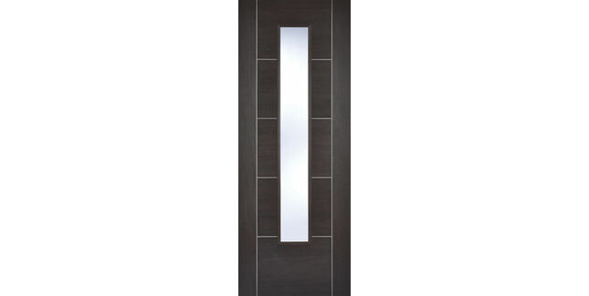 LPD Vancouver 1 Light Glazed Dark Grey Laminated Internal Door