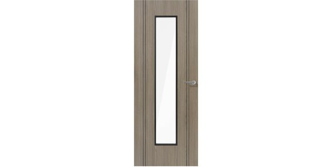 LPD Monaco 1 Light Glazed Light Grey Laminated Internal Door