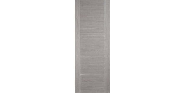 LPD Vancouver 5 Panel Pre-Finished Light Grey Flush FD30 Fire Door