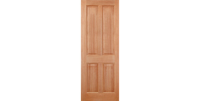 LPD Colonial 4 Panel Unfinished Hardwood Front Door (M&T)