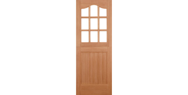 LPD Unfinished Hardwood 9 Light Glazed M&T Stable Door