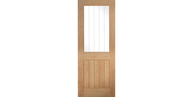 LPD Belize Unfinished Oak 1 Light Glazed Internal Door