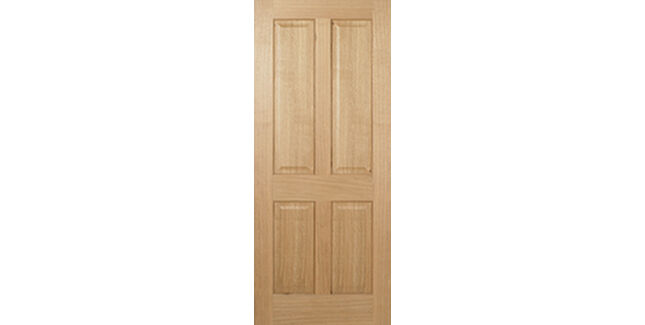 LPD Regency 4 Panel Unfinished Oak Internal Door