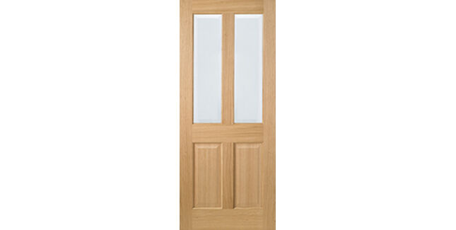 LPD Richmond Unfinished Oak 2 Light Glazed Internal Door