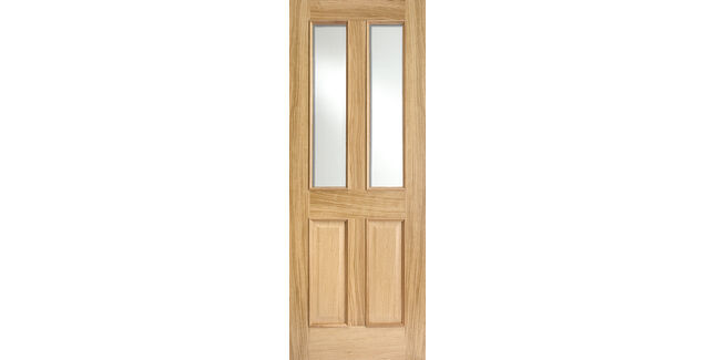 LPD Richmond RM2S Unfinished Oak Glazed Internal Door (Raised Edge Mouldings)