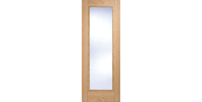 LPD Vancouver Pattern 10 Pre-Finished Oak 1 Light Glazed FD30 Internal Fire Door
