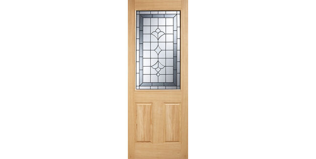 LPD Winchester Unfinished Oak 1 Light Glazed Front Door