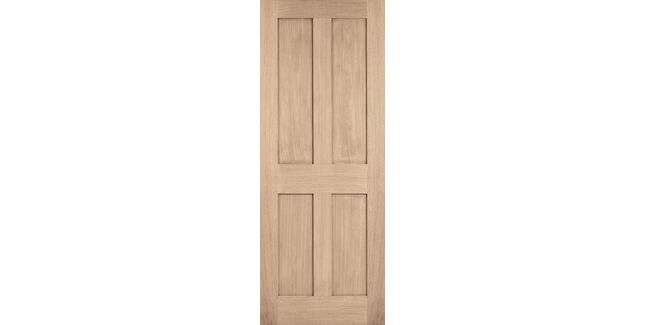 LPD London 4 Panel Pre-Finished Oak Internal Door
