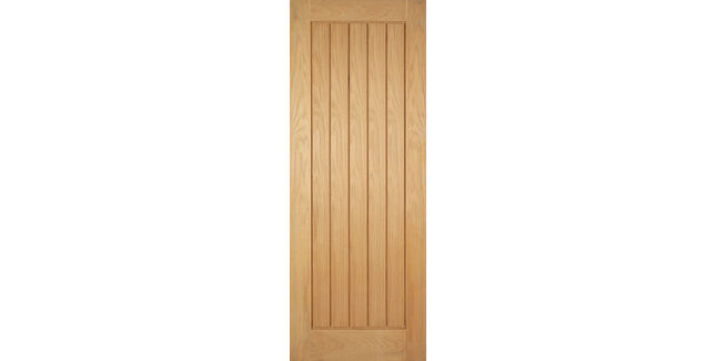 LPD Mexicano Grooved 1 Panel Pre-Finished Oak Solid Internal Door