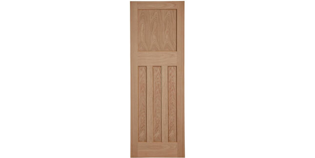 Door Giant Edwardian-Style Unfinished Oak Veneered 4 Panel Internal Door
