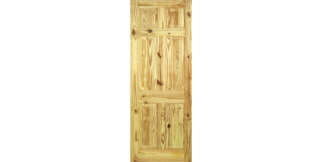 LPD 6 Panel Unfinished Knotty Pine Internal Door
