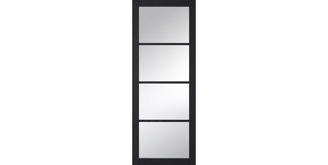 LPD Soho 4 Light Glazed Dark Charcoal Internal Door