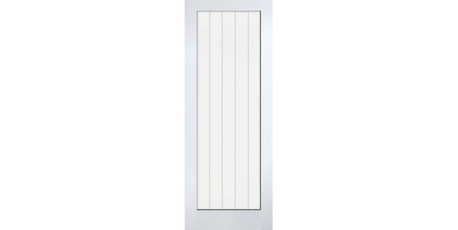 LPD Textured Moulded White Primed 1 Light Vertical Glazed Internal Door