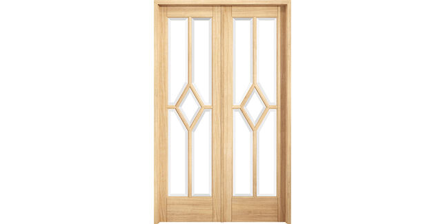 LPD Reims W4 Pre-Finished Oak Room Divider (2031mm x 1246mm)
